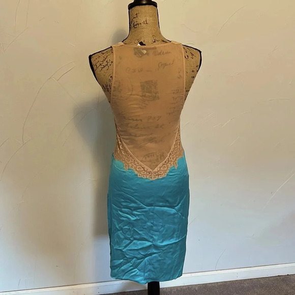 Lisa’s Folly LUXE Turquoise Silk Dress Slip NWT S - Picture 2 of 5